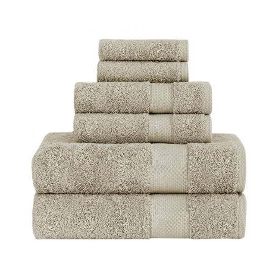 Turkish Cotton Hotel Large Bath Towels Bulk for 6 Piece Towel Set Green