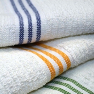 Ribbed Three Stripe Pool Towels