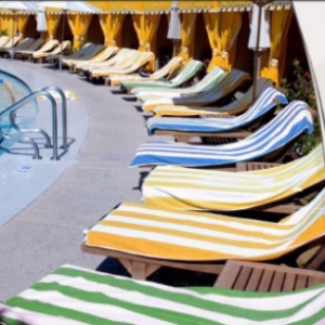 Tropical Stripe Pool Towels 
