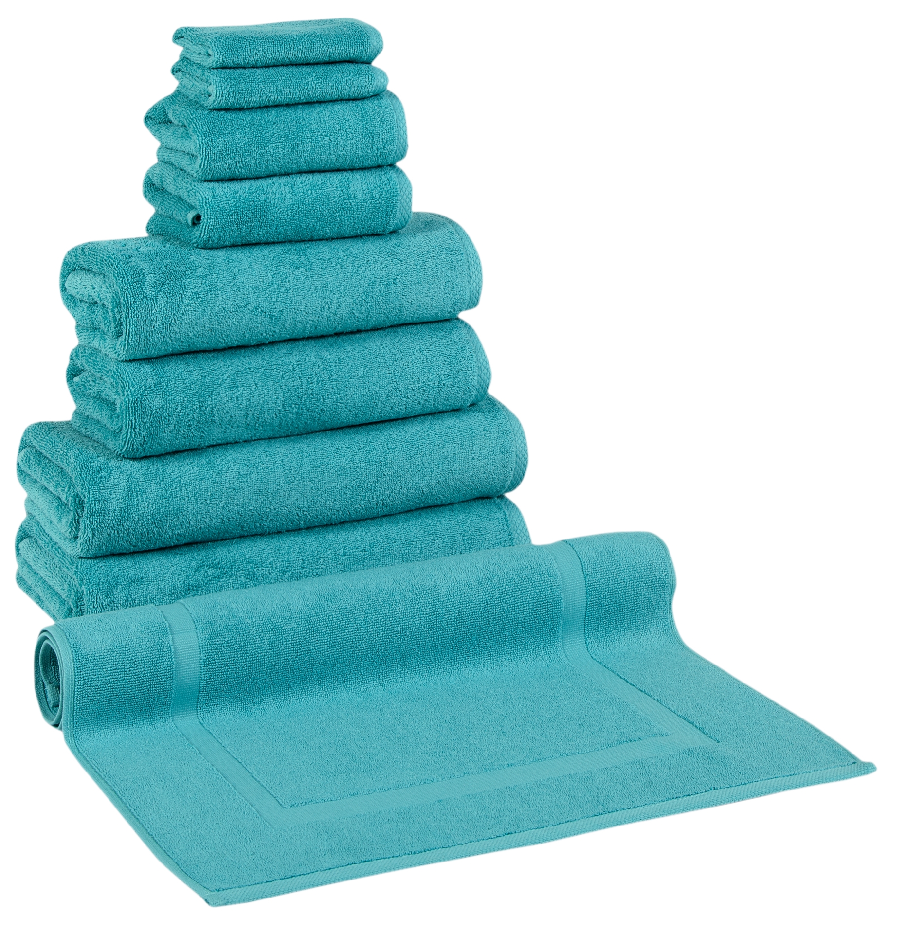 Towel Set with Bath Mat Arsenal 9 Piece Towel Set with Bathmat