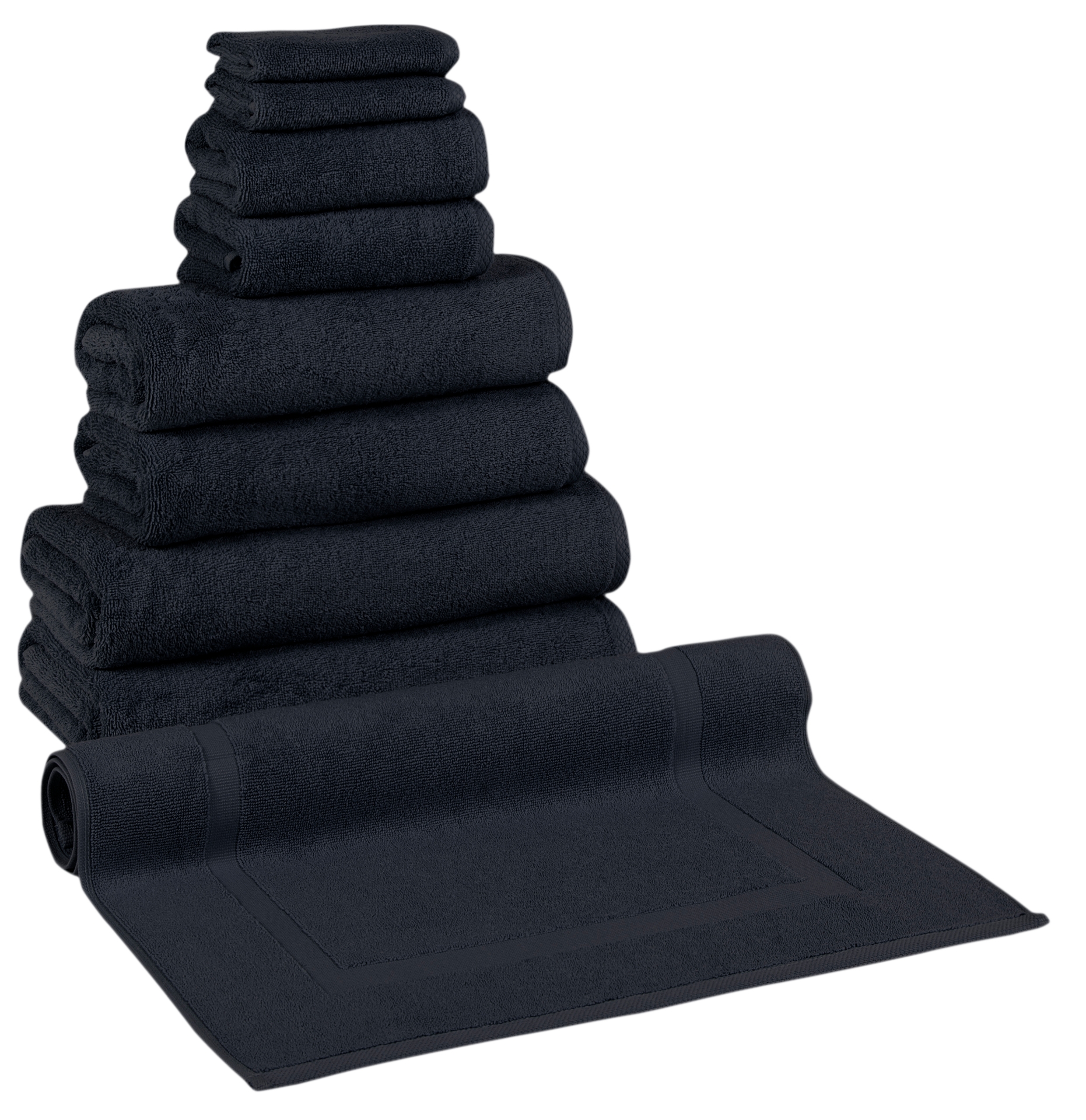 Towel Set with Bath Mat Arsenal 9 Piece Towel Set with Bathmat