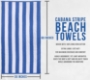 2 x 2 Striped Cabana Pool Towel - 30"x 60"