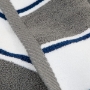 Grey and Navy Striped Towels