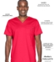 Red Scrub Top For Men's
