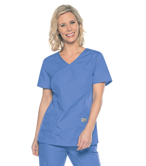 Grey's Anatomy Women's Royal Blue V-Neck Scrub Top Adult Small Blue - Royal