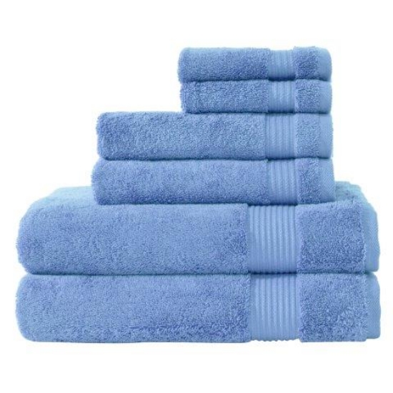 Amadeus 6 pc towel set Serenity Blue 