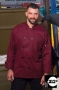 Burgundy, Prodigy Laundry Chef Coat, 100% spun poly