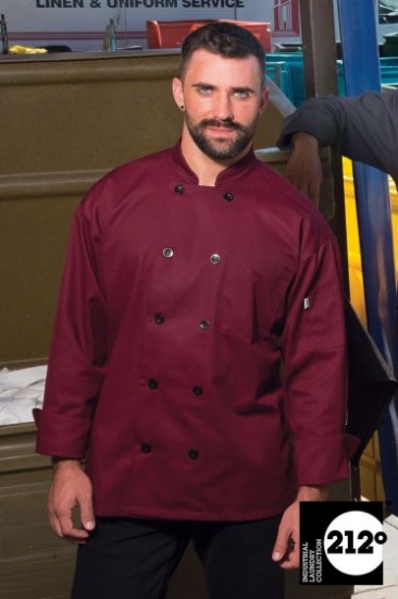 Burgundy, Prodigy Laundry Chef Coat