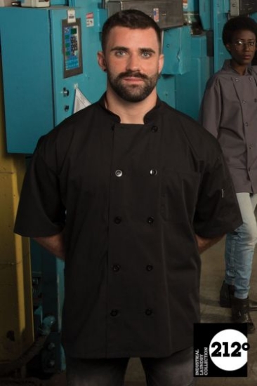 Black, Specialist w/ Mesh Laundry Chef Coat