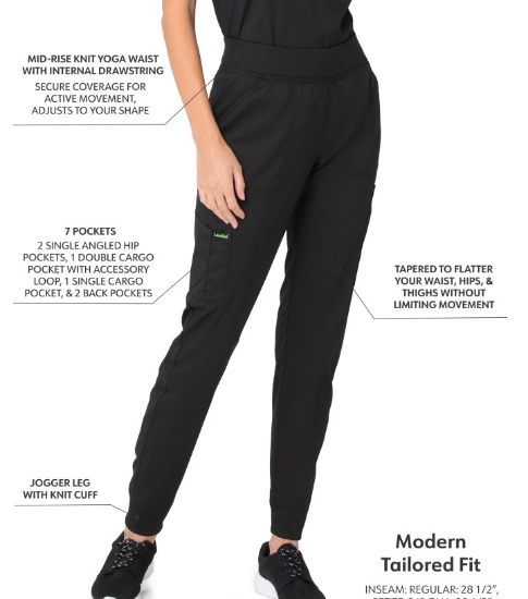 Women's Landau Forward Jogger Scrub Pants in Petite Length – BodyMoves  Scrubs Boutique