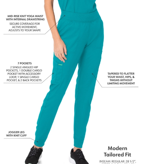 Women's Landau Forward Jogger Scrub Pants in Petite Length – BodyMoves  Scrubs Boutique