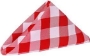 Poly Checked Napkins - Red White