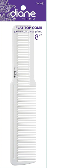 Diane 8” Flat Top Comb White