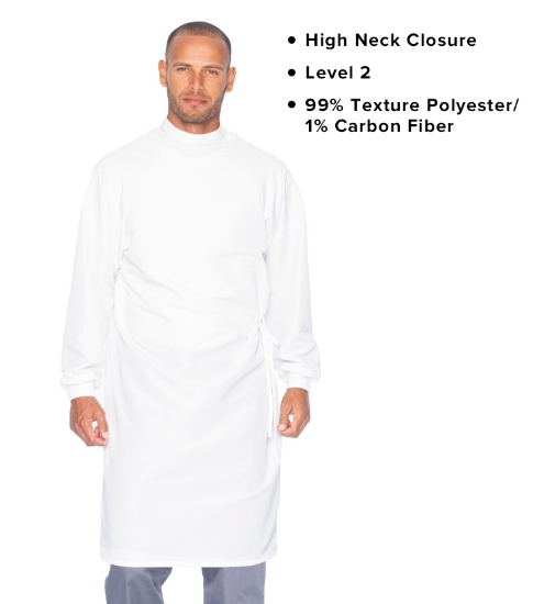 Landau Essentials Unisex Full Gown white