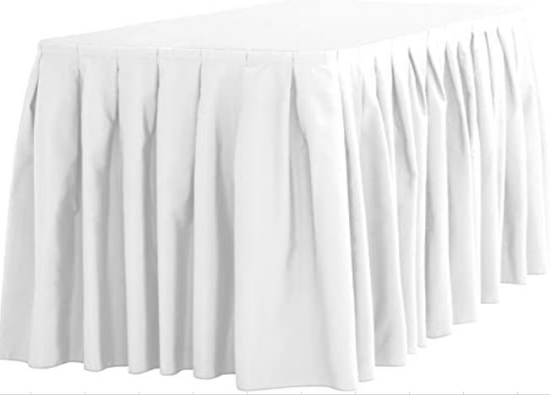 White Wholesale Table Skirts