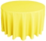 Yellow  Yellow Round Tablecloth