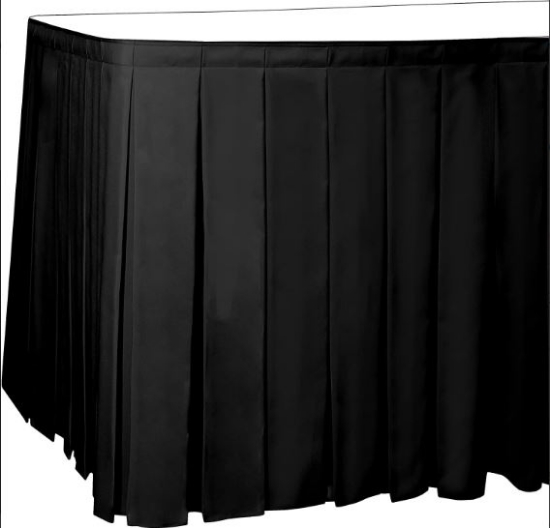 Black Wholesale Table Skirts
