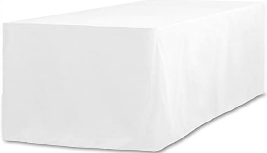 White Fitted Tablecloth