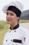 White/Black, Twill Chef Hat, 65/35 poly cot.,