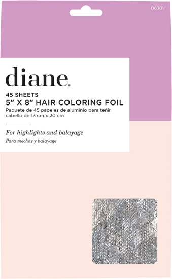 Diane 45 Sheets Rough Precut Hair Color Foil 5 X 8" #D8301 - Price/Each
