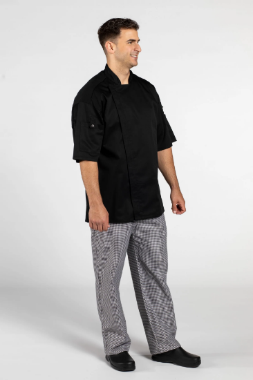 Vented Chef Coats , Black