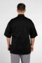 Short Sleeve Executive Chef Coats , Black