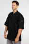 Chef Coat Short Sleeve , Black