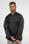 Men Chef Coat Long Sleeve , Black