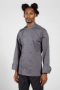 Men Chef Coat Long Sleeve, Slate