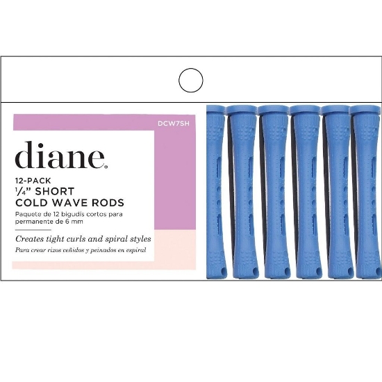 Diane Short Cold Wave Rods 1/4" Blue