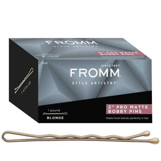 Fromm 2 pro matte bobby blonde hair pins 1 pond box