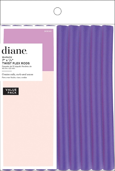 Diane  Twist-flex Rods, Purple (Pack of 10)