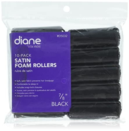 diane 7/8 inch satin foam rollers