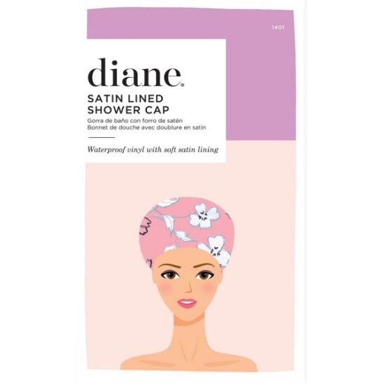 diane satin lined shower cap