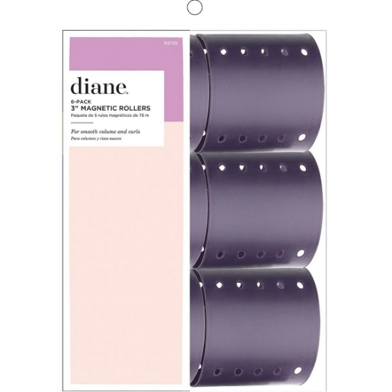 diane magnetic hair rollers - purple