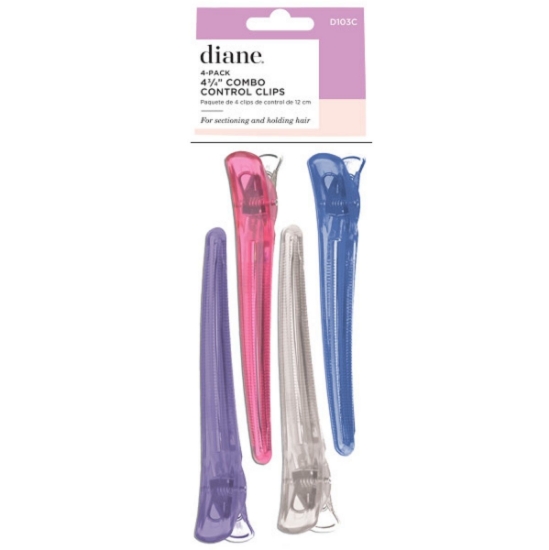 Diane 4 3/4" Large Combo Clips Pack Of 4 (D103C)