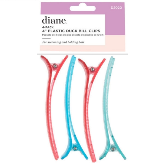 Diane 4" Plastic Duck Bill Clips