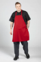 Classic Bib Apron for Restaurant Chefs - Red
