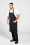 Wholesale Bib Aprons for Chefs with Pencil Patch Pocket- Black
