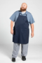 Wholesale Bib Aprons for Chefs with Pencil Patch Pocket - Navy
