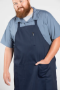 Wholesale Bib Aprons for Chefs with Pencil Patch Pocket - Navy