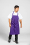 Wholesale Bib Aprons for Chefs with Pencil Patch Pocket - Purple
