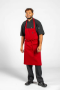 Wholesale Bib Aprons for Chefs with Pencil Patch Pocket - Red