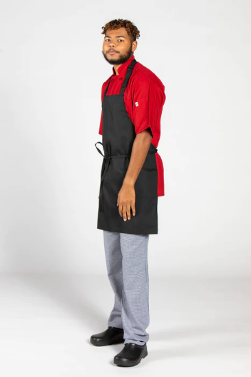 Adjustable Bib Apron- Black