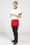 Two-Section Pocket Waist Apron - Red