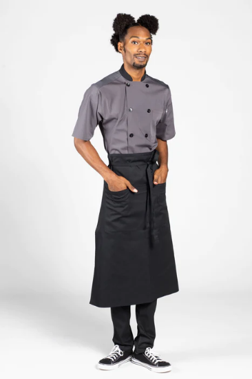 Reversible Pocket Bistro Apron - Black