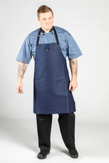 Radical Bib Apron - indigo denim