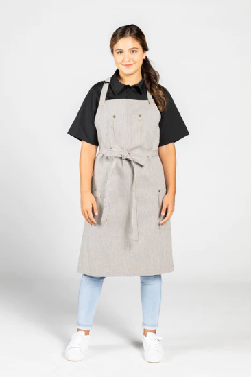 Evolution Bib Apron  - Ribbon denim