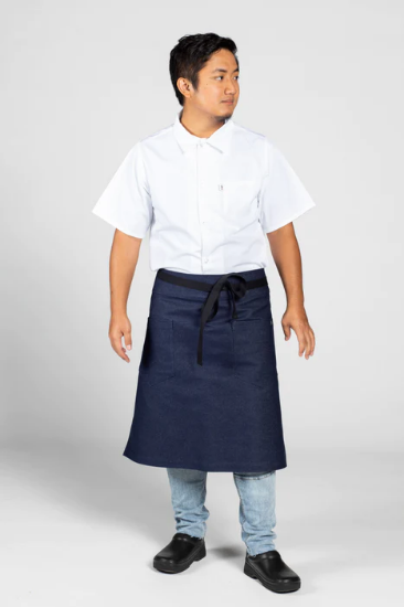 Metro Bistro Apron - indigo denim