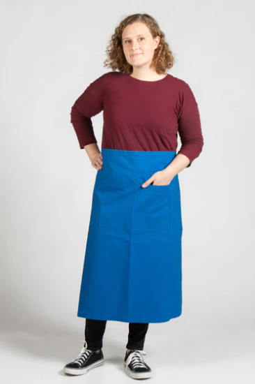 Muse Bistro Apron - Blue canvas
